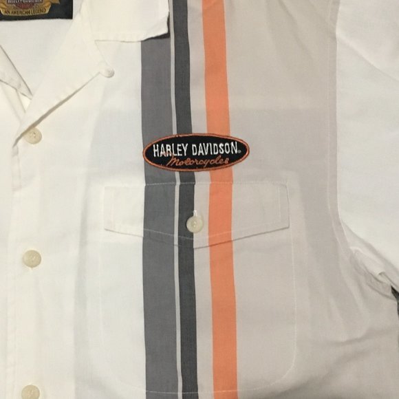 Mens Harley Davidson Short Sleeve Button up Shirt - Picture 2 of 5